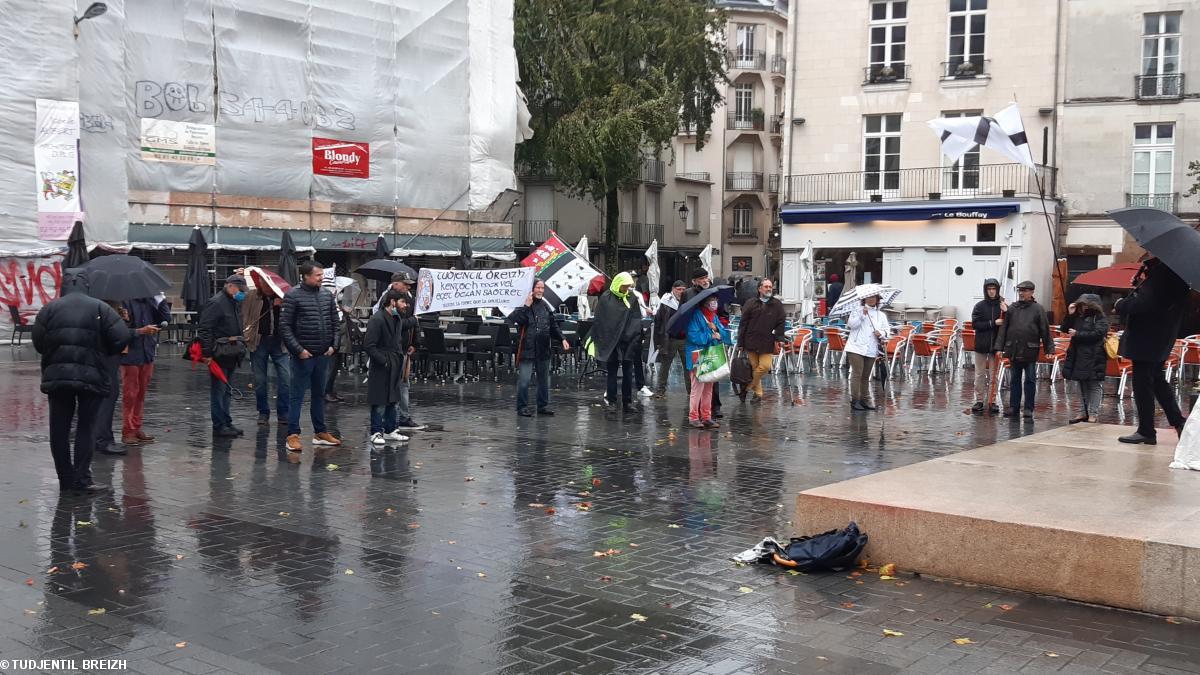 Les participants ayant bravé la tempête