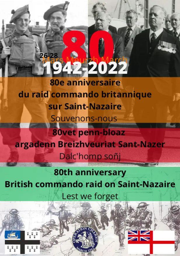 Couverture livret trilingue (français, breton, anglais) du livret du 80e anniversaire