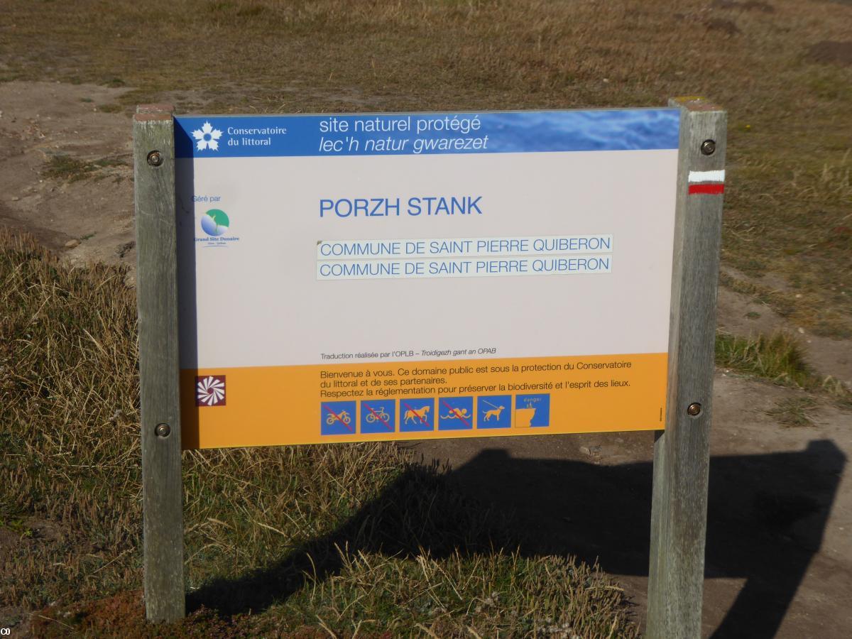 Panneau Porzh Stank, lieu de RV