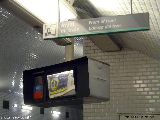 Station Félix Faure dans l'écran de contrôle du conducteur.