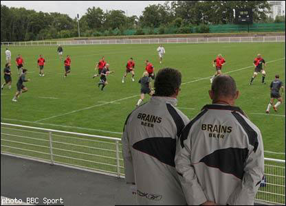 L'équipe de Galles en entrainement à Saint-Nazaire.