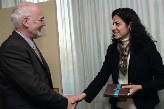 Mme Ayla Akat Ata et M. Jean louis Tourenne  Président du Conseil Général d'Ille et vilaine